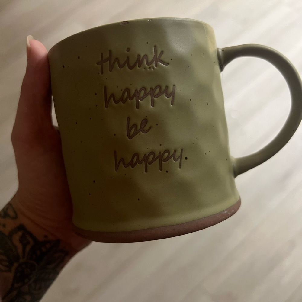 Green Ceramic Mug with Inspirational Quote